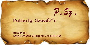 Pethely Szevér névjegykártya